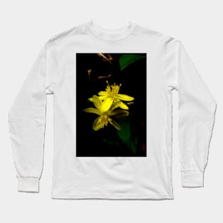 Yellow Rush Lily Close Up Long Sleeve T-Shirt